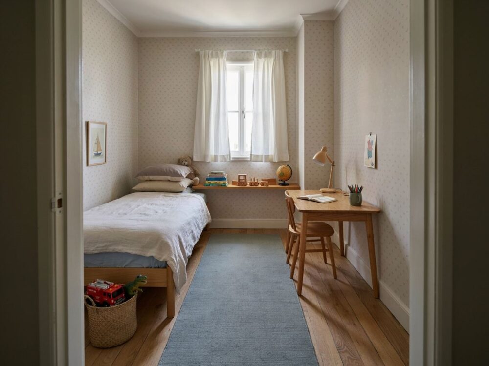 meble wąski pokój chłopca