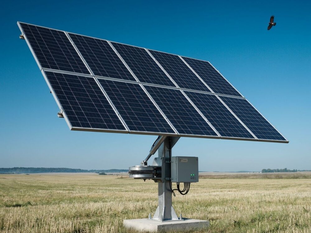 obrotnica solarna w działaniu