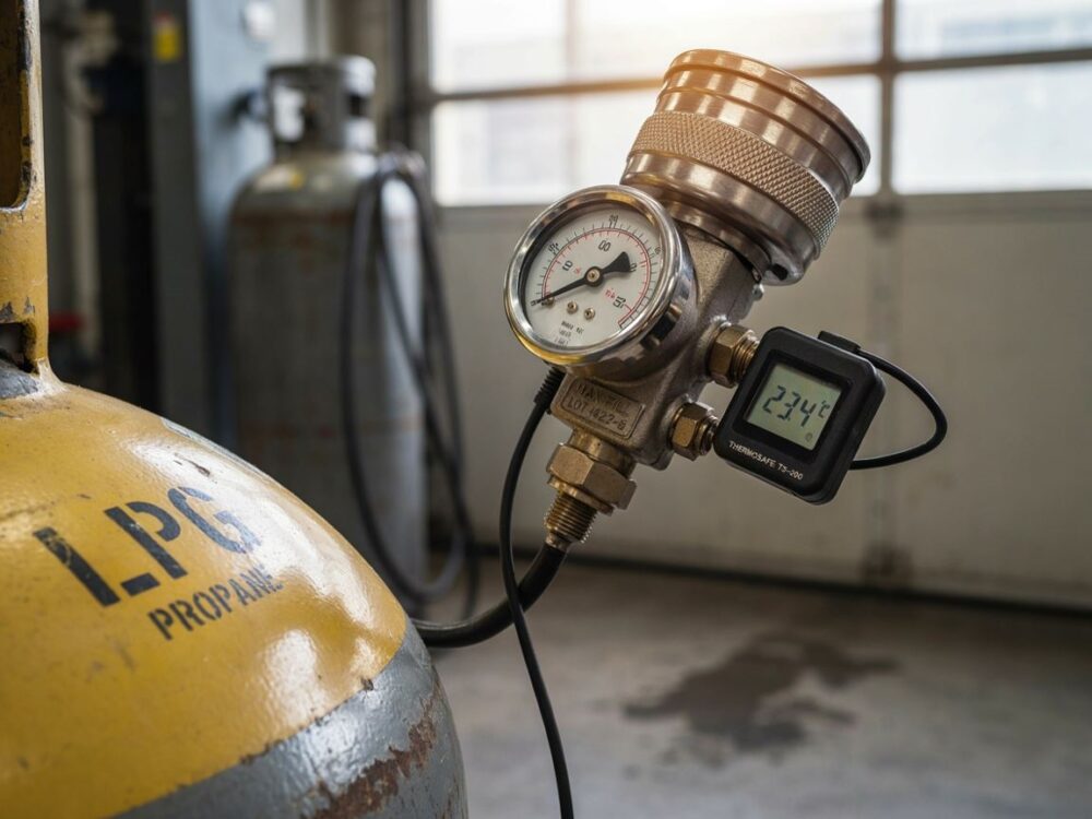 termometr mierzący temperaturę gazu LPG